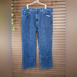 Saddlebred Relaxed Fit Mid Wash Straight Leg Men's Jeans Size 38x 27